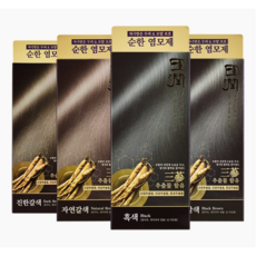 엔프라니 천년비책 고윤 생기모 크림 헤어 칼라 1+1 /흰머리+새치커버 전용/ 남 여 공용/ 6가지 한방 성분, 2개, 흑갈색