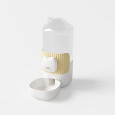 寵物懸掛式自動飲水餵食器 自動續糧, 奶咖色飲水器, 1個, 1L