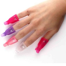 자체 속오프캡 네일 아트 캡 클립 손가락 젤 리무버 클리너, 1개, 레드10개P00356