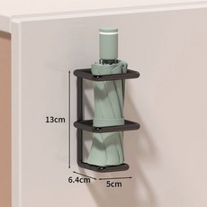 YXTG 雨傘置物架 雨傘收納架 家用門口壁掛式置掛傘架收納掛鈎, 1個, 黑色1格無鉤【送無痕貼】