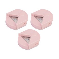 모서리 라운드 커터 펀칭기, 3개, 핑크색