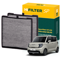 하이필터 기아 자동차 레이 활성탄 에어컨필터, 2개, 더 뉴 기아 레이 TAM HI-Q017