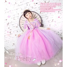 兒童變裝 萬聖節/聖誕節/派對舞會 優雅長髮公主六層裙禮服