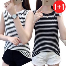 엘레스 여성용 2개 한세트 기본핏 자체제작 민소매/나시