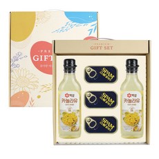 [명절 선물세트 특가] 해바라기씨유 2개+스팸 120g 3개 선물세트