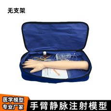 팔모형 주사 실습 키트 정맥 채혈 팔뚝 실리콘 마네킹 근육, 세트 1 (옵션 이미지 참고)