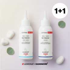 [1+1 이벤트]레모나 댕모어 강아지 고양이 눈세정 구강케어 아이클리너 덴탈클리너 세트(샘플 추가증정), 2개, 120ml