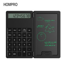 홈프로 전자식 LCD 스마트 패드계산기 손글씨 접이식 노트 패드, 1개, 블랙