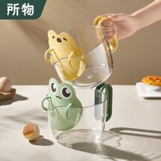 所物 蛋液過濾量杯，帶刻度烘焙廚房工具, 1個, 蛋液過濾杯刻度款【綠色1個】】