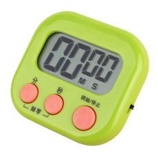 多功能大屏幕電子計時器 廚房學習任務計時器, 綠色, 1個