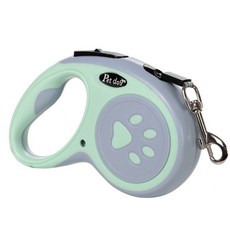 리드줄 5m 외출용품 자동 강아지, 민트그레이
