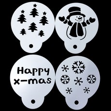 스텐실B-24 (80mm) X-mas4종세트, 1개, 1