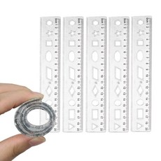[데스크랩] 말랑말랑 구부러지는 자 20cm, 5개, 투명