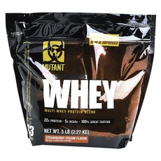 MUTANT 混合乳清蛋白 草莓奶油味, 1個, 2.27公斤