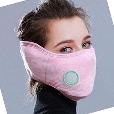 엠비아7 필터 귀마개 마스크 핑크 보온마스크