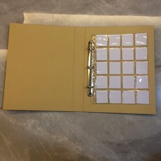 의류 원단 스와치 단추 부자재 샘플북 책자 스크랩북, 쉘+20그리드PVC10장+흰색판지