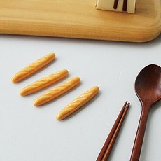 바게뜨빵 4P세트 젓가락받침 수저받침 도자기받침 27289ea 1(ea), 색상