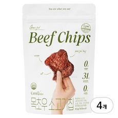 카니비비안 목초우 소고기칩 40g, 4개