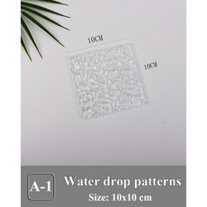 아크릴 큐브 사진 투명한 질감 보드 물 잔물결 줄무늬 시트 촬영 액세서리 사진 예술 포즈 사진, A1 10x10cm, 1개