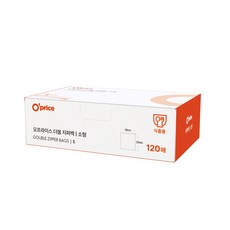 오프라이스 더블지퍼백 (식품용/이중지퍼/냉동냉장 가능), 1개, 120개입, 소(S)