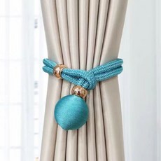 커튼 스트랩 가볍고 사치스러운 조절 거즈 스트랩 심플 커튼 버클 스트랩 큐티한 여밈 스트랩, 하늘빛의 하늘색의, 3대 6세트, 1개