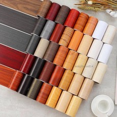 自粘踢腳線貼 木紋地板修復貼 傢俱門框包邊翻新貼紙, 1個, 槐木5米長,20cm寬X5米長