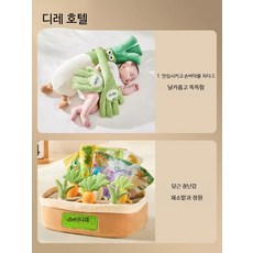 수면인형 아기애착인형 토닥토닥 봉제인형 수면유도 신생아용 귀여운 애착인형, 1개, 블루투스 파인애플 이모+정원