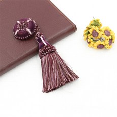 황금 커튼 술 레이스 행잉 볼 작은 펜던트 스파이크 장식 룸 액세서리 옷용 프린지 1, Purple, 1개