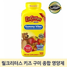 릴크리터스 키즈 구미 바이트 어린이 멀티비타민 300구미 어린이용 영양제 L'il Critters Gummy Vites, 300정, 1개