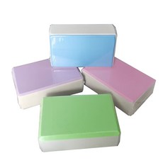 EVA瑜伽磚 瑜伽輔具 瑜伽磚 瑜伽練習磚 輕便環保瑜珈磚 兒童孕婦瑜伽輔助, 雙色綠, 1個