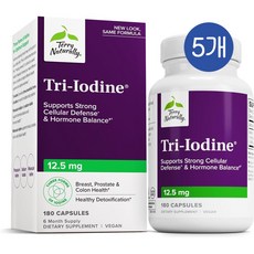 테리 내추럴리 트라이-아이오딘 12.5mg 요오드 캡슐 Terry Naturally Tri-Iodine, 5개, 180정
