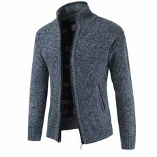 가을 남성용 스탠드 칼라 니트 아우터 오버핏 스웨터 캐주얼 오픈 카디건 이너 탑