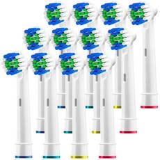 오랄비 전동 칫솔 교체 헤드와 호환되는 교체용 브러시 헤드 오랄브 브라운 프로 1000 소닉 클린 소프트 센서티브 프리시전 모어용12팩 120234, 1 Count (Pack of 12), 1개