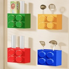 우주하이 칠판자석 수납함 블록모양 화이트보드 마카펜꽂이, 1개, 레드