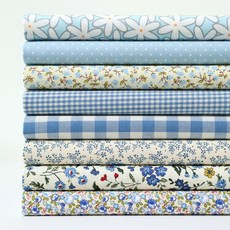 花卉格子布料 8件組 SH-310, 8種, 1組