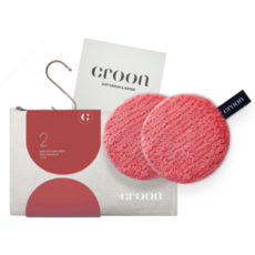 CROON 圓形清潔洗臉巾, Cherry, 1組