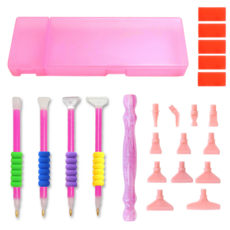 블링블링 보석십자수 멀티펜세트 (펜케이스포함), 1세트, 혼합색상