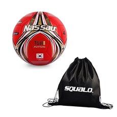 NASSAU 낫소 투지 풋살공 4호 FTTJ-4 / 풋살 동호인 추천 볼 / 시인성 좋고 유연한 컨트롤 / 실내외사용가능 / 학생이쓰기좋은 풋살 공, FTTJ-4 + 스쿠알로 공가방, 1개