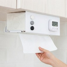 마크디 무타공 싱크대 키친타올 걸이, 1개, 화이트