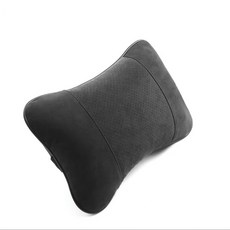 Dark Horse Leather Alcantara麂皮骨形頭枕, 經典黑,單入