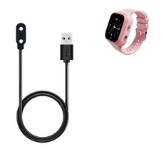 와이케이몰 우들 스마트 키즈워치폰 호환용 충전 케이블 화이트색상 USB 타입 충전기, 1개