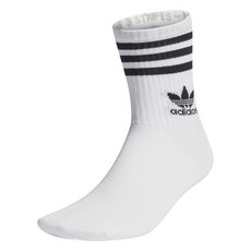 adidas 愛迪達 男女通用中筒運動襪 3 雙裝, 白色