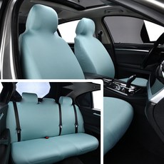 2025新款牛奶絲 汽車彈力座椅套 坐墊套 靠背套防滑防塵耐髒可拆洗套, 深灰,A款【頭枕分開】前排2個座位套, 1個