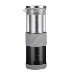 밀폐 콜드 브루 커피 메이커 및 차 Infuser- 아이스 커피 양조 유리 커피 냄비를위한 800ml 유리 카라페 투수, 그림처럼