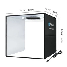 호환 PULUZ 사진 스튜디오 라이트 박스 조명 소프트 가능한 램프 온도 촬영 텐트 6/12 색상 배경, 기타, 05 Black 30CM