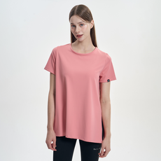 힙커버 오버핏 티셔츠 롱티 기능성 여자 반팔 필라테스복 상의