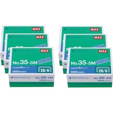 Max MAX355M.X6 모델 35-5M 표준 스테이플 (6팩) HD-88 HD-50 Hd-50R HD-50F 및 기타 스테이플러와 함께 사용 다리 길이 6mm 스틱, Max MAX355M.X6 모델 35-5M 표준 스테이