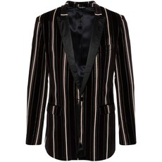 돌체앤가바나 중고 2000s 피크드 라펠 스트라이프 블레이저