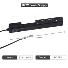 내장형 마그네틱 트랙 라이트 LED 매입형 레일 램프 시스템 거실 침실용 모던 자석 천장 안전한 DC48V, 04 100W Power Supply, 01 4000k Neutral Light