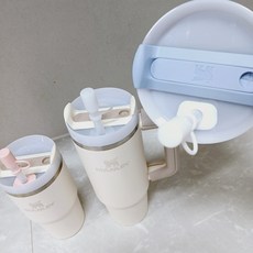 오늘이 스탠리 텀블러 퀜처 호환 누수 방지 밀폐 마개, 1세트, 투명